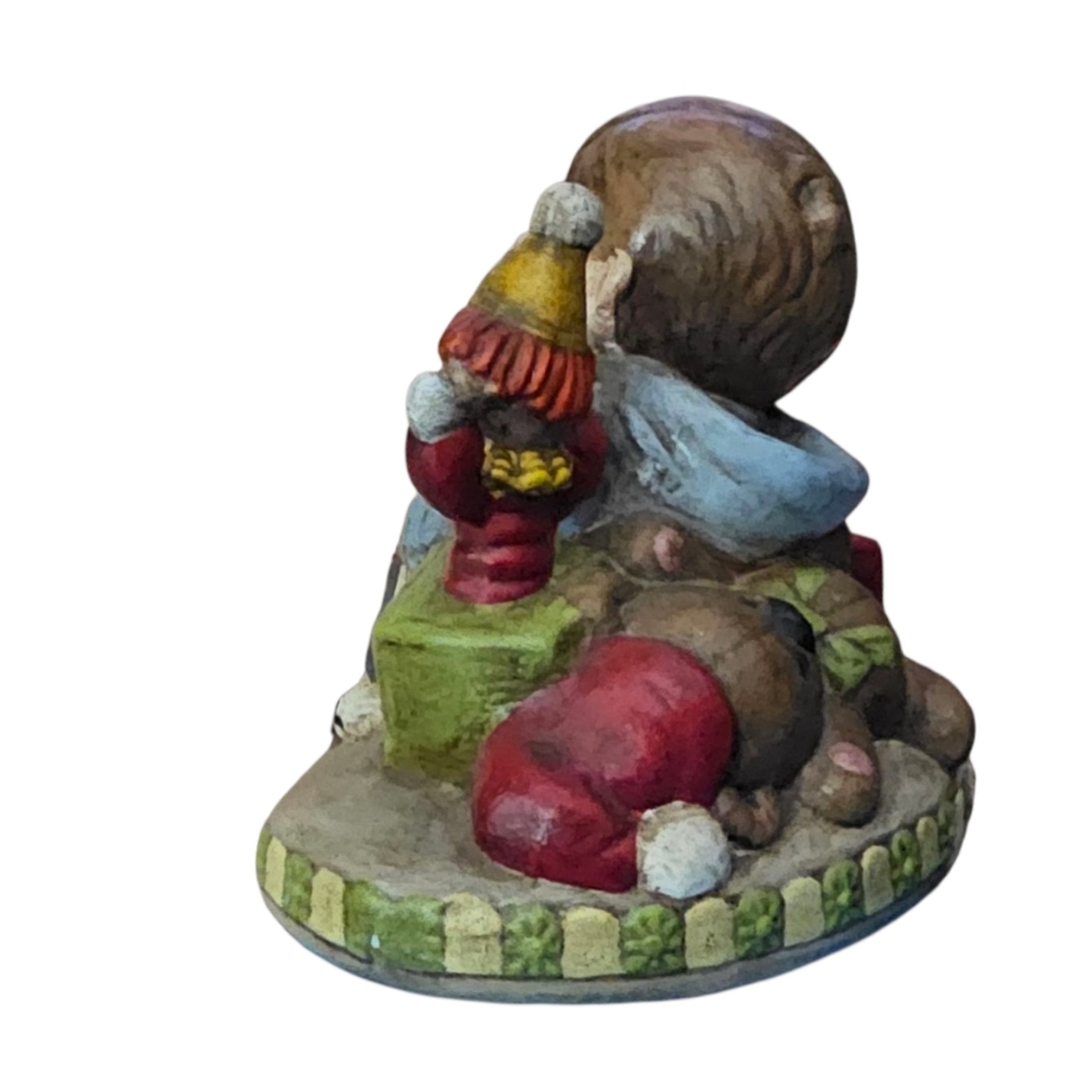 Vintage 1973 Ceramichrome Inc. Hand-Painted Boy Dog Clown Bear Statue USA Made - Picture 3 of 13